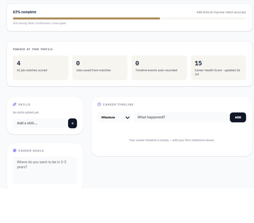 Career Profile screenshot